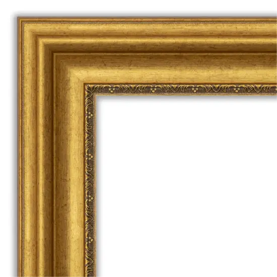 Amanti Art Non-Beveled Wall Mirror, Parlor Black Frame Parlor Gold Frame {3}