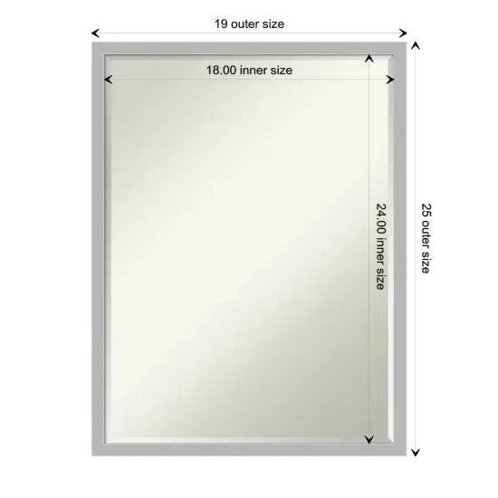Petite Bevel Wall Mirror, Hera Chrome Frame {1}