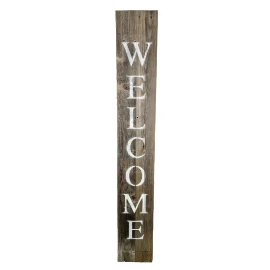 Rustic Farmhouse 5ft Vertical Front Porch Welcome Sign Brown {6}