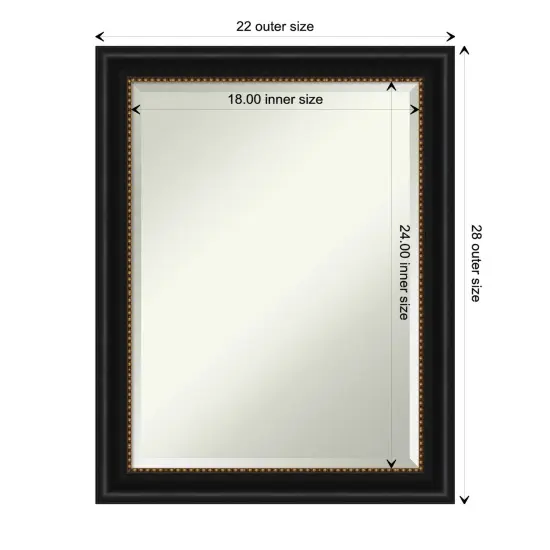 Beveled Bathroom Wall Mirror, Manhattan Frame {1}