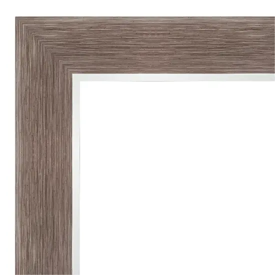Amanti Art Non-Beveled Wall Mirror, Noble Mocha Frame {9}