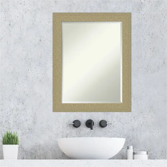 Beveled Bathroom Wall Mirror, Mosaic Frame {6}