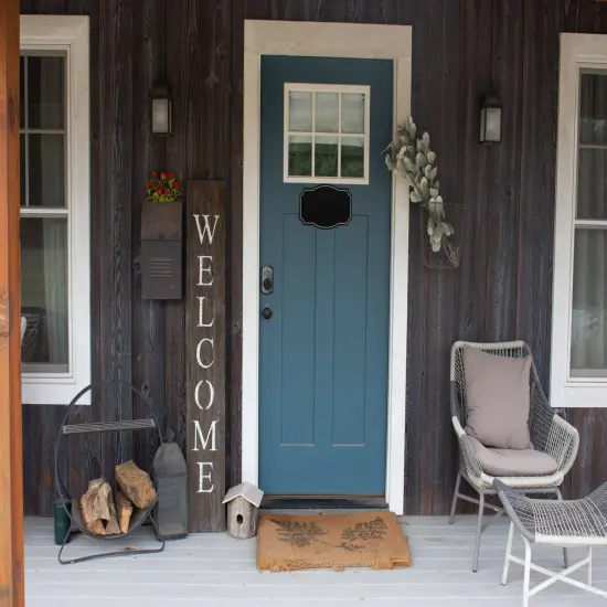 Rustic Farmhouse 5ft Vertical Front Porch Welcome Sign Brown {2}