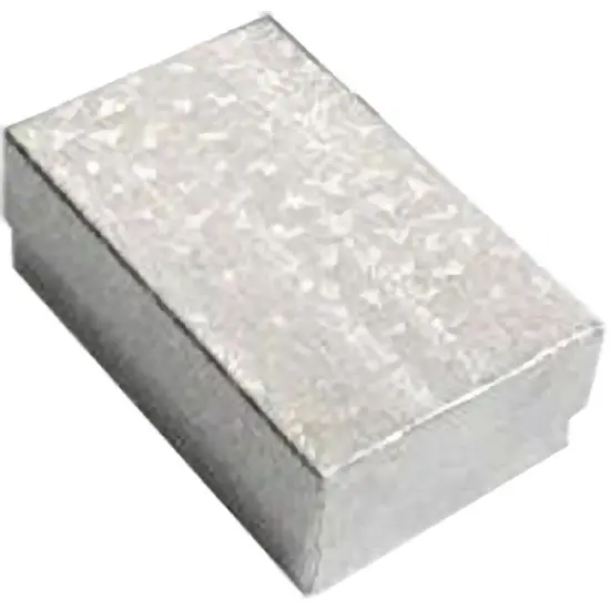 100 Silver Cotton Gift Boxes Chain & Pendant Displays 2 5/8" {2}