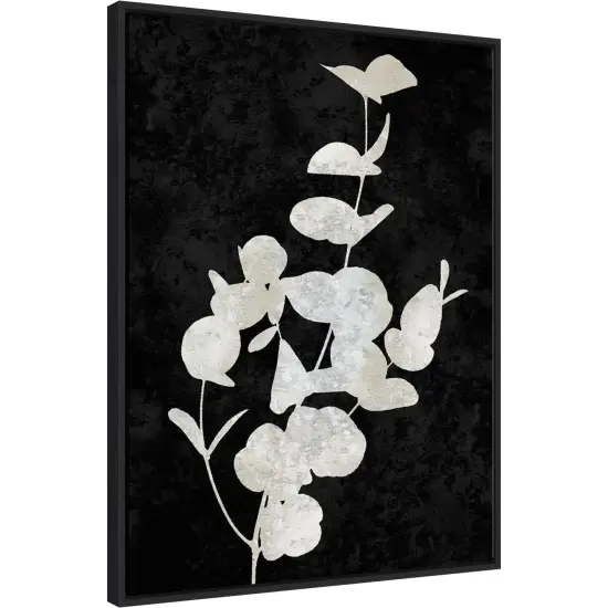 Plant Life White on Black I by Danielle Carson Canvas Wall Art Print Framed {2}