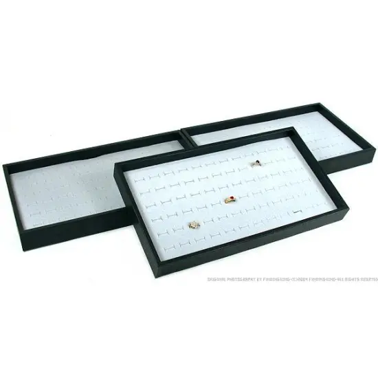 3 72 Slot Gray Ring Display & Travel Tray {1}