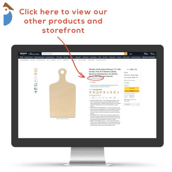 Wooden Cutting Board Shapes, Multiple Sizes Available, with Handle, for Kitchen & Decor | Woodpeckers {5}