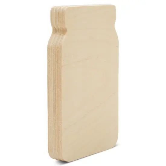 Chunky Wooden Mason Jar Cutout 4", Spring Tiered Tray Decor/Crafts | Woodpeckers {3}