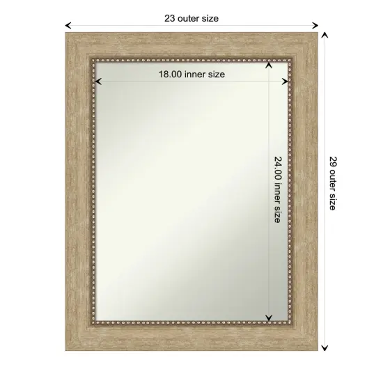 Amanti Art Non-Beveled Wall Mirror, Astor Black Frame Astor Champagne {1}