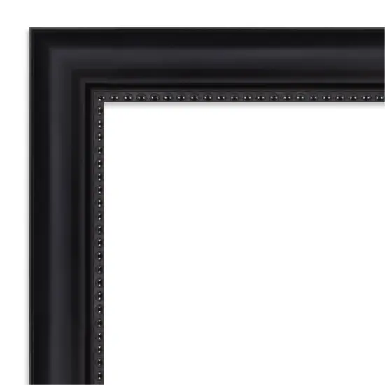 Amanti Art Non-Beveled Wall Mirror, Astor Black Frame {3}