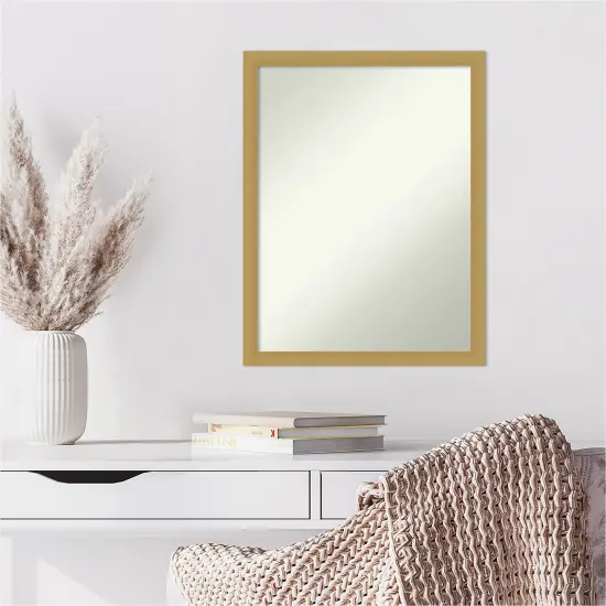 Amanti Art Non-Beveled Wall Mirror, Grace Brushed Narrow Frame Grace Brushed Gold Narrow Frame {6}