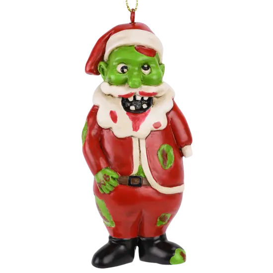 Zombie Santa Claus Christmas Ornament {1}