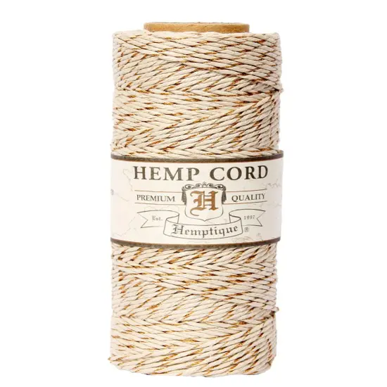 Hemptique 1mm #20 Metallic Hemp Cord Spools Jewelry Bracelet Making Crafting Scrapbooking Bookbinding Mixed Media Crocheting Macrame Gift Wrapping Natural copper {1}