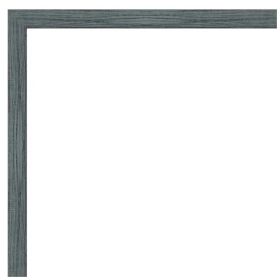 Amanti Art Non-Beveled Wood Wall Mirror, Dixie Blue Grey Rustic Narrow Frame {3}
