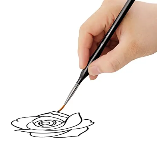 VUDECO Black Detail Paint Brush Set - 12 Piece Miniature Paint Brushes Kit - Professional Mini Fine Paint Brushes Set {3}