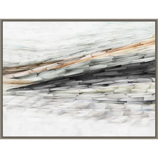 Lady of the Rocks II by PI Studio 30-in. W x 23-in. H. Canvas Wall Art Print Framed in Grey {1}