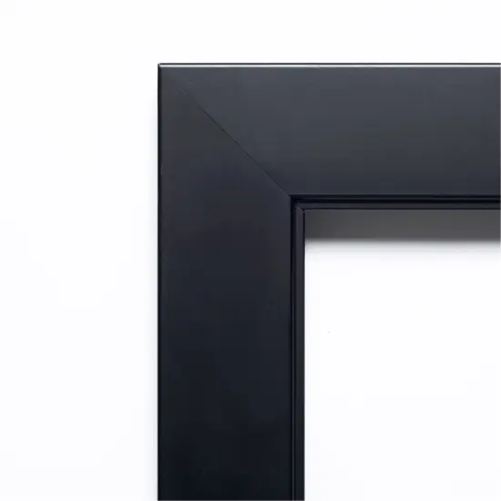 Petite Bevel Wood Wall Mirror, Corvino Narrow Black Frame {3}