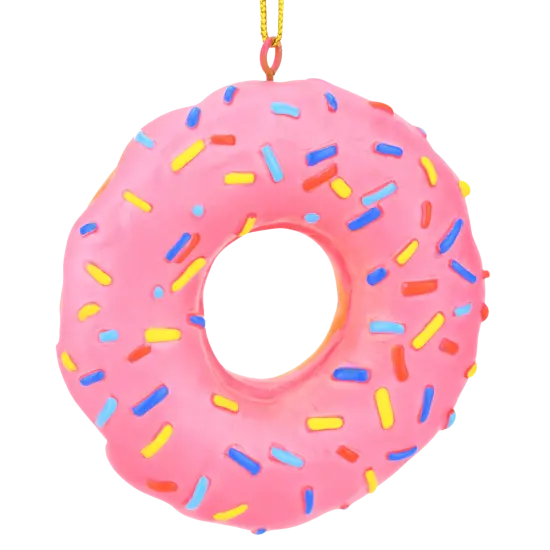 Tree Buddees Pink Donut Dessert Food Christmas Ornament {1}