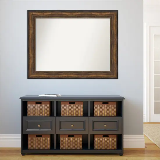 Amanti Art Non-Beveled Wall Mirror, Ballroom Bronze Frame {5}