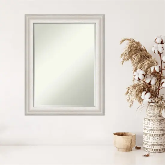 Petite Bevel Wall Mirror, Trio White Wash Silver Frame {5}