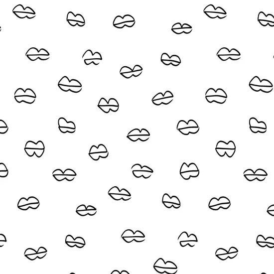 Handdrawn Lips Gift Wrap {2}