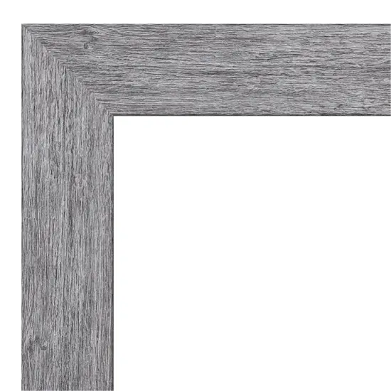 Amanti Art Non-Beveled Wall Mirror, Bark Rustic Grey Frame {3}