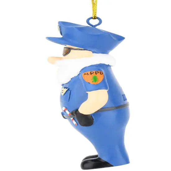 North Pole Police Department Resin Christmas Ornament {4}