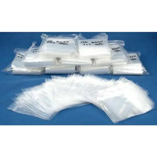 1000 Zipper Poly Bag Resealable Plastic Shipping Bags 3" x 3" {1}