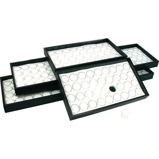 6-36 White Gem Jar Display Gemstone Jewelry Insert Tray {1}