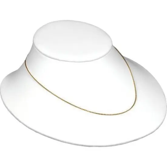 Necklace Bust Display White Leather Slatwall Jewelry {1}