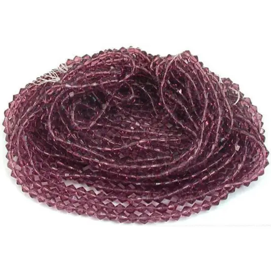 Amethyst Bicone FP Chinese Crystal Beads 6mm 10 Strand {1}