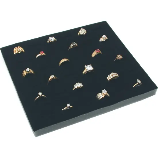 Glass Top Display Case 36 Slot Ring Insert Liner New, Storage Jewelry Box Holder {3}
