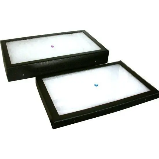 2 Display Boxes Show Case Travel Storage Unit {1}