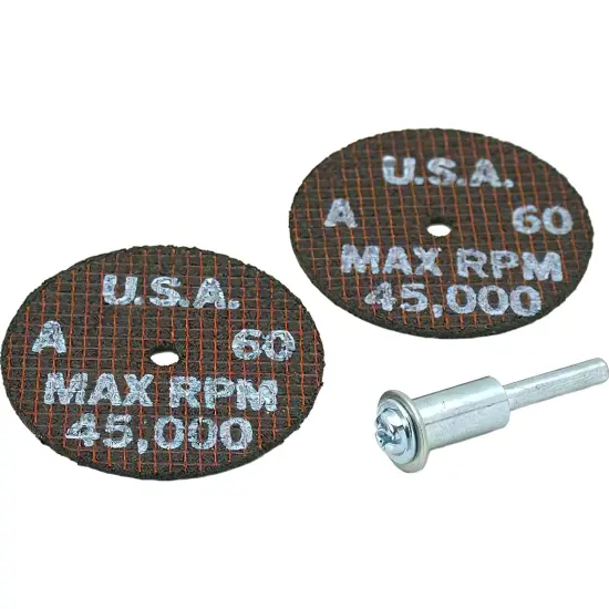 2 Cut Off Wheels & Mandrel Jewelry Cutting Rotary Tools {1}