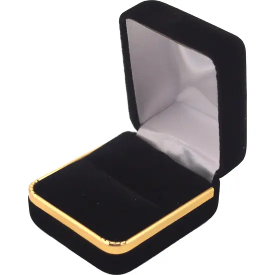 12 Black Velvet Diamond Ring Jewelry Gift Boxes Display {4}