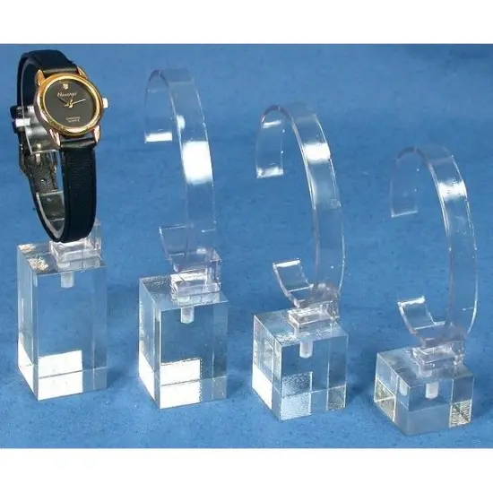 4 Watch Stands Acrylic Showcase Riser Jewelry Display {1}