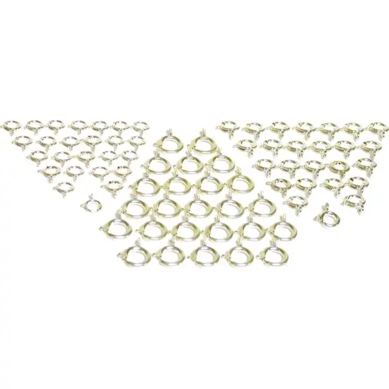 Spring Ring Clasp Sterling Silver 3 Sizes {1}