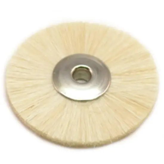 12 Extra Soft Bristle Wheel Brush, 1-1/4" Diameter 1/8" Arbor Hole {1}