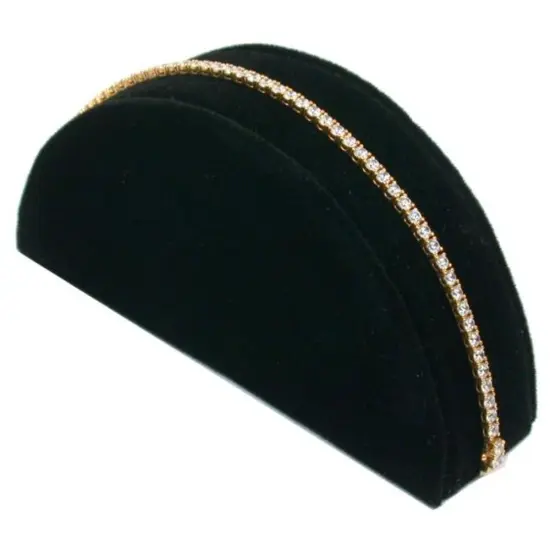 Half Moon Bracelet Display Black Velvet 1 3/8" {1}