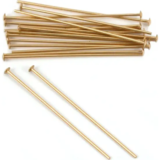 20 14K Gold Filled Headpins Head Pins 24 Gauge 1" {1}
