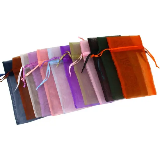 48 Organza Drawstring Pouches Gift Bags Assorted Colors 4x5" {3}