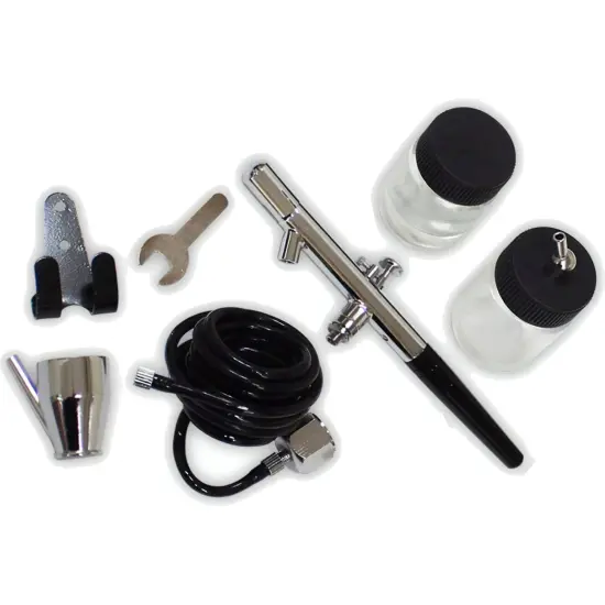 High Quality PRO Metal Air Brush Kit HOBBY AIRBRUSH Tool Model Car Spray {1}