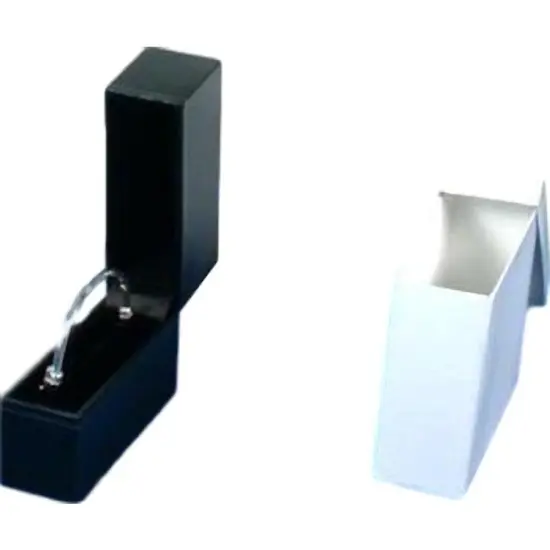 6 Bangle Bracelet Boxes Black Leather Gift Display Box {2}