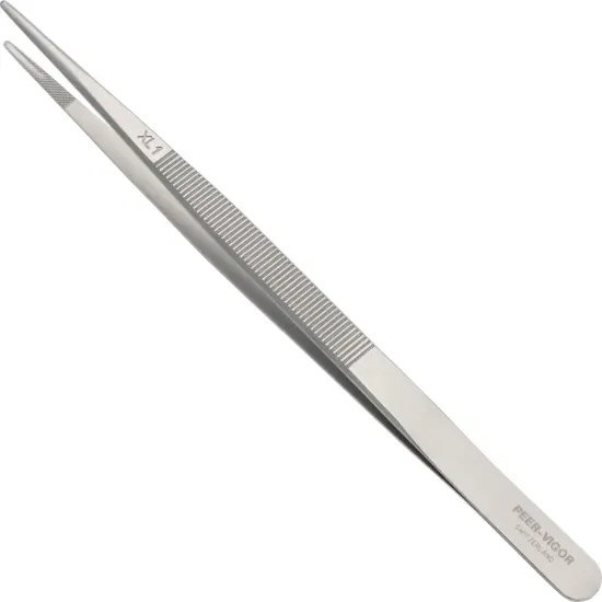 PEER Vigor Diamond Tweezer Extra Large Round Points Inside Groove {5}