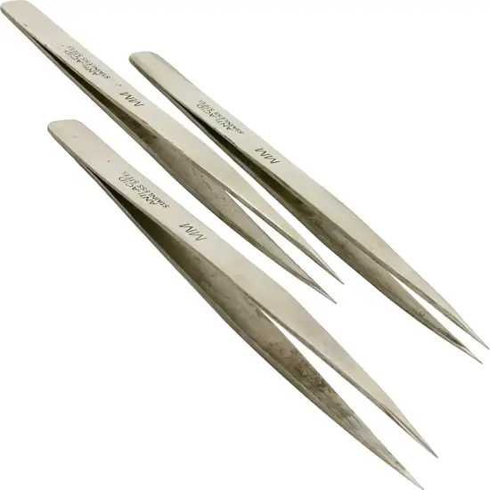 3 Antimagnetic #MM Tweezers Stainless Steel Watch Tool {1}