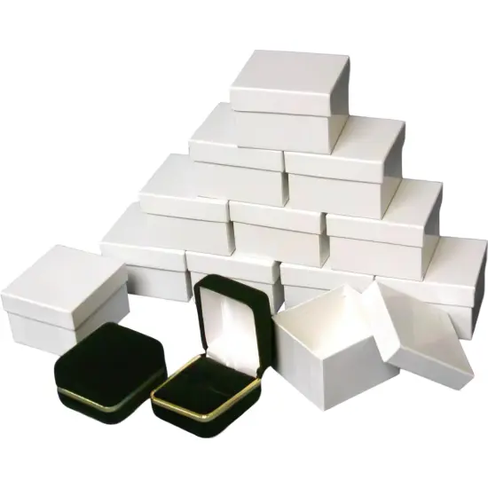 12 Black Velvet Diamond Ring Jewelry Gift Boxes Display {1}