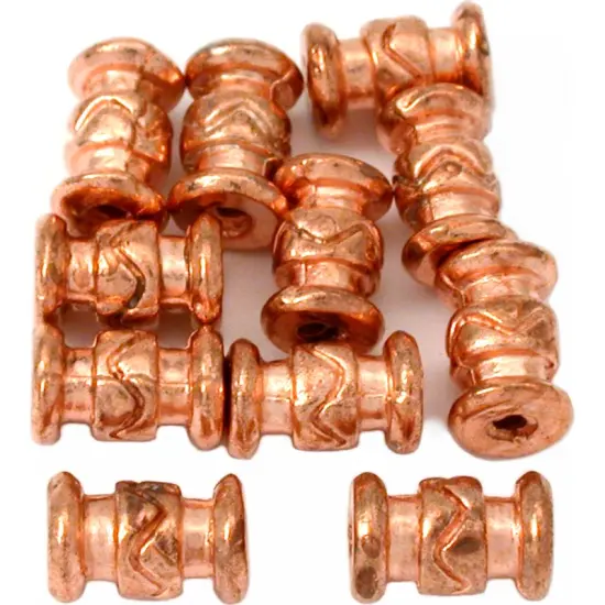15g Bali Tube Bead Copper Plt Cylinder 10mm Approx 10 {1}