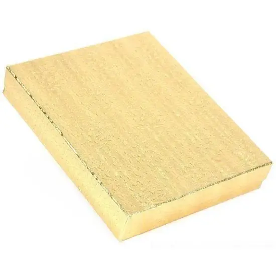 100 Gold Cotton Boxes Necklace Chain Gift Box Displays 6 1/8" {2}