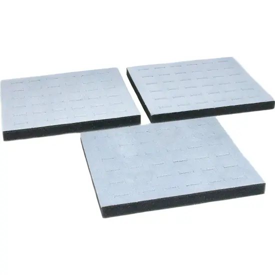 108 Slot Ring Tray Gray Jewelry Showcase Travel Display {1}