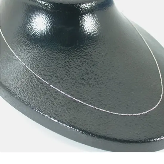 14K White Gold Cable Chain 18" {1}